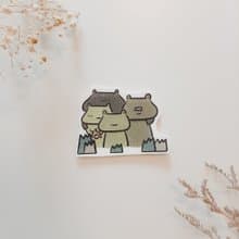 防水貼紙－青蛙一家呱 (大)