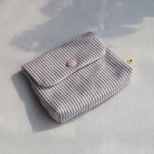 【MY HANDMADE】紫色條紋stripe  錢包 化妝包