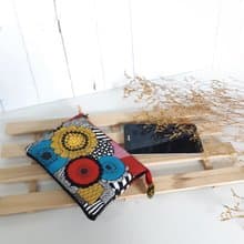 太陽花五層手拿包 可放手機護照 可加購背帶 生日畢業交換禮物