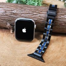 【木製バンド】EINBAND AppleWatch アップルウォッチ 天然木バンド 木のベルト 14mm【ラピスラズリ×サンダルウッド】