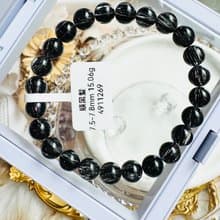 天然順髮黑髮晶7.5-7.8mm15.06g避邪防小人排除負能勇敢跨出困境