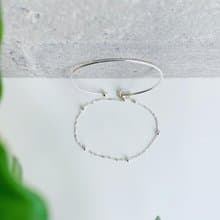 925純銀 / 幾何扭轉銀鍊 • 活動式手環