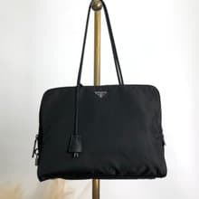 【 日本直送　名牌中古包 】PRADA プラダ トートバッグ ブラック カデナ ナイロン vintage ヴィンテージ オールド ggz5as