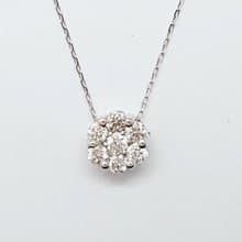 【 Moriarty Jewelry】華麗 - 花花款 - 18K 白K金 小鑽套鍊