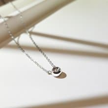 單鑽包鑲鑽石項鍊/鑽石 不鏽鋼 316醫療鋼 鎖骨鍊 頸鍊 克拉 珠寶