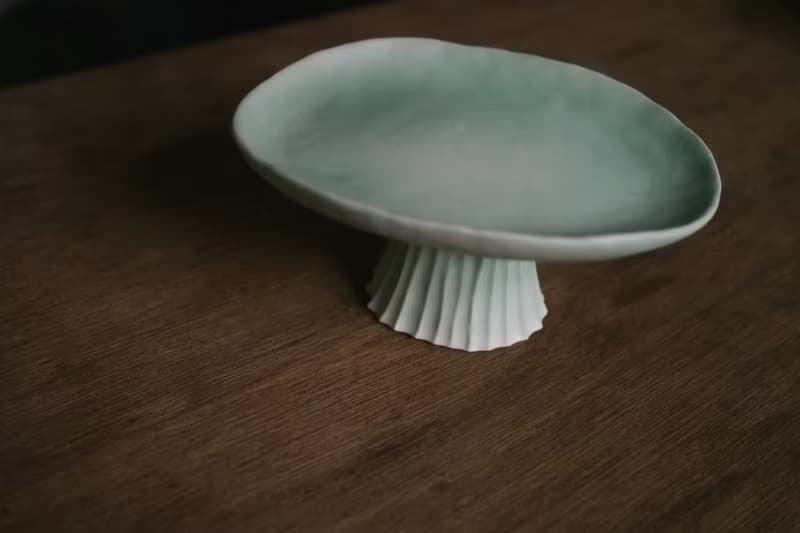 青山綠 陶瓷高腳盤 / 高台 / 甜點盤 / 飾品盤