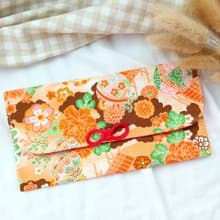 免費繡名字。彩球萬壽菊。布紅包袋 / 口罩收納袋