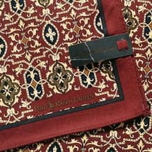 Polo Ralph Lauren Vintage Handkerchief Motif Red 20.5 x 20.5 inches