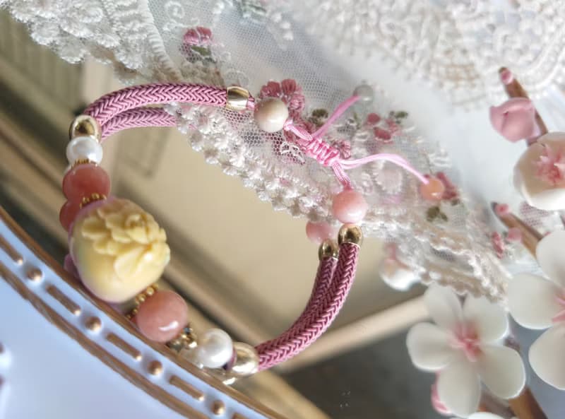 Miss feng天然石新礦塩源瑪瑙手鍊