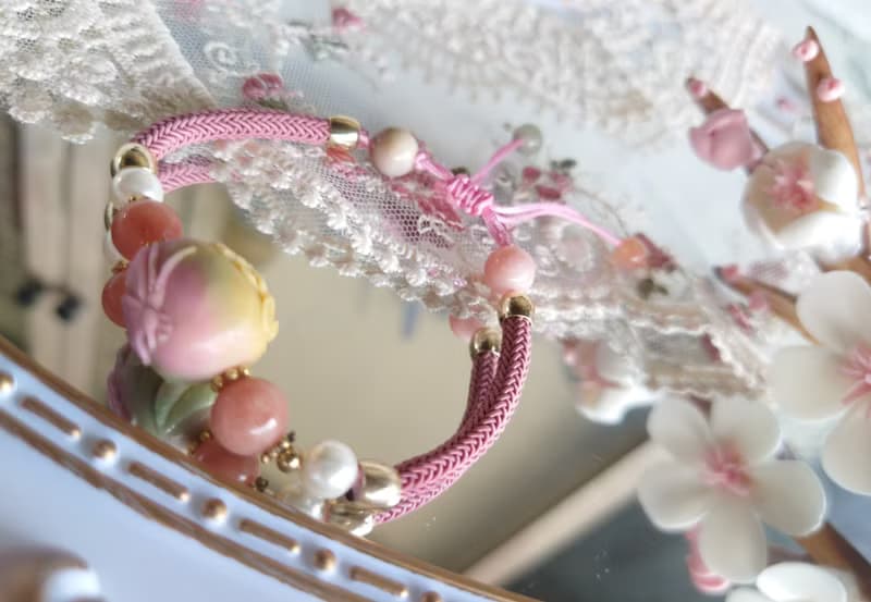 Miss feng天然石新礦塩源瑪瑙手鍊