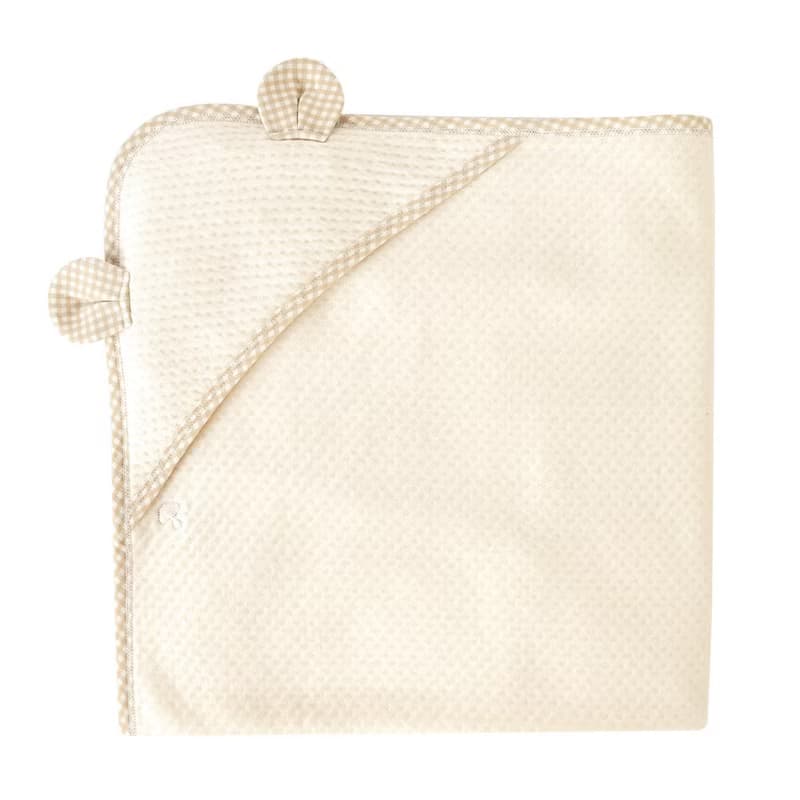 【SISSO有機棉】菇菇熊二重織空氣棉包巾