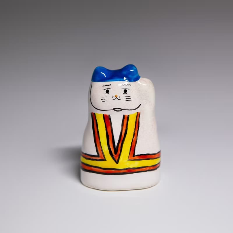 街頭開運招財貓-做工的人(藍帽)