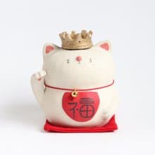 招き猫の王様一輪挿し　右手【受注生産】