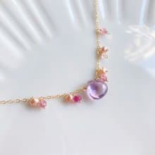 14KGF 愛の紫水晶 項鍊 / 二月誕生石