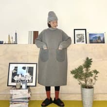 太空棉小高領洋裝