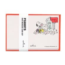 Snoopy情書多到滿出來 迷你卡5入【Hallmark-Peanuts JP禮物卡】