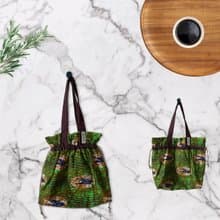 Drawstring bag African wax print  Handmade