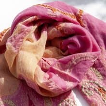 喀什米爾Cashmere/水煮羊毛披肩/針織圍巾/刺繡圍巾/羊絨披巾-花
