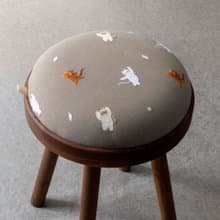 TOMO - 碰皮 /刺繡貓咪-灰/ 椅子 椅凳 餐椅 送禮 家具