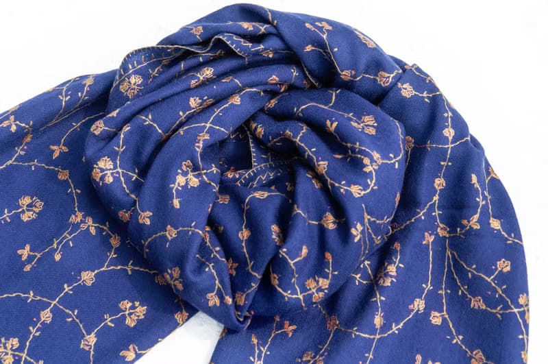 喀什米爾Cashmere/羊絨圍巾/純羊毛圍巾披巾/戒指絨披肩-刺繡花朵