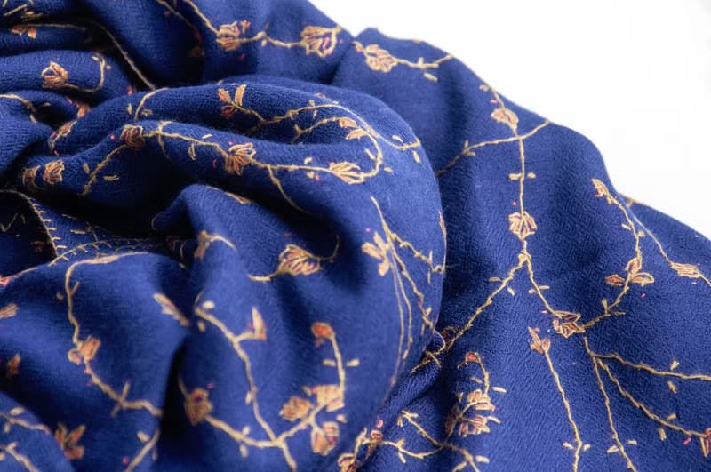 喀什米爾Cashmere/羊絨圍巾/純羊毛圍巾披巾/戒指絨披肩-刺繡花朵