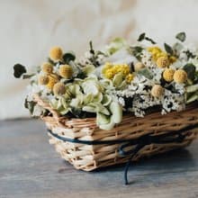 Fleurir朵朵時光.春日乾燥花籐籃.畢業花禮.情人節不凋花乾燥花禮