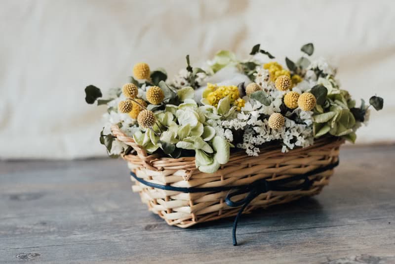 Fleurir朵朵時光.春日乾燥花籐籃.畢業花禮.情人節不凋花乾燥花禮