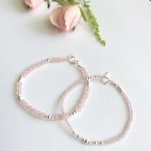 Ops Rose Quartz bracelet -粉晶/細鍊/手鍊/夢幻/招桃花/細緻/粉