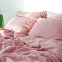Rose pink linen duvet cover / Softened linen / Comforter cover / Quilt cover