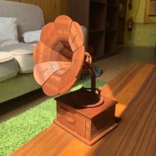【手作DIY】留聲機 收納盒 組裝 木製擺飾 木質 質感情人節 畢業