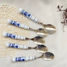 【好日戀物】德國DDR 洋蔥圖案陶瓷柄不銹鋼小湯匙餐具系列儀式感