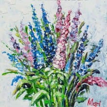 California Poppy Painting Wildflowers Original Art Meadow Wall Art Flowers Art