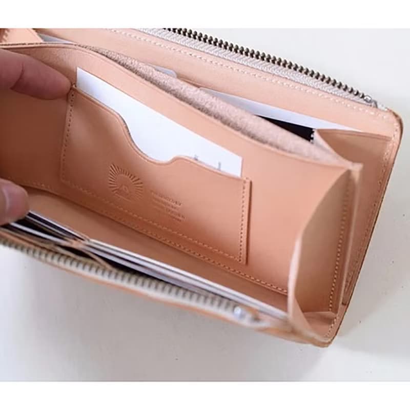 【日本手工製】 長夾 精品皮夾 姬路產真皮 13張卡片 YKK製拉鍊