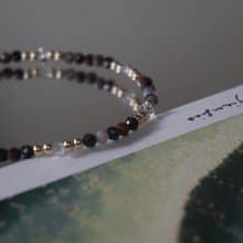 ll 深夜石語 ll 彼得石 赫基蒙 天然石 14kgf 手環 BR-00047