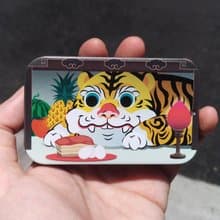 虎爺 - 下壇虎 馬口鐵收納盒 復古 鐵盒 小物 生日禮物 交換禮物