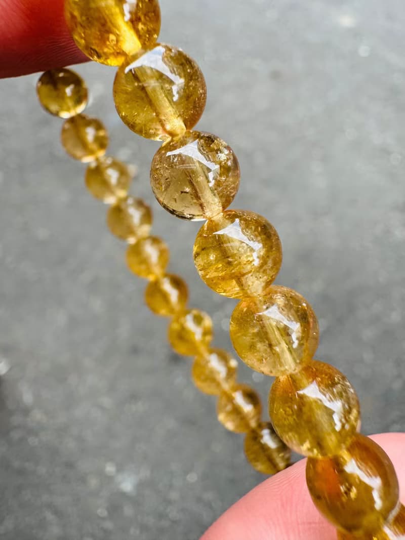 天然錢錢色金絲雀黃碧璽6.2-6.5mm13.4g磁場招財聚財促進事業發展