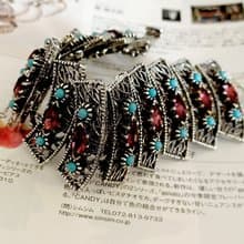 vintage jewelry 古董紫萊茵波西米亞寬版手鍊