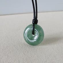 本命年【平安‧如意】冰飄花翡翠韓國蠟線項鍊*GH10*招財、避邪