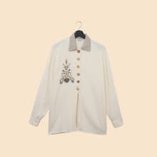 Back to Green- 巴伐利亞歐式襯衫 刺繡 花束 vintage b-13