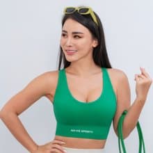 AM ME Cheer Up 美胸交叉露背性感BRATOP (時尚綠BV