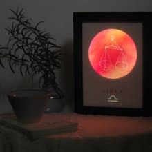 定製星座小夜燈 Libra天秤座  星空生日禮物 調光陪伴入眠床頭