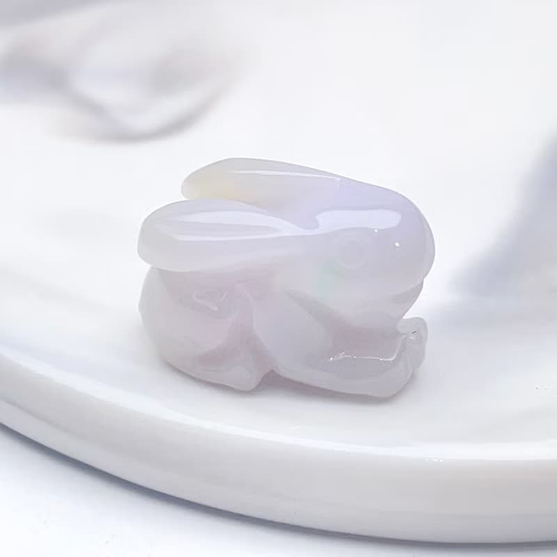 【錢兔似錦】冰糯種翡翠兔子吊飾 | 天然緬甸玉翡翠A貨 | 送禮
