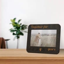 Wooden anniversary picture frame Together for 5 years sign Puzzle photo frame