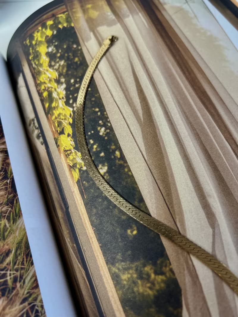 Vintage 18k Gold Filled Herringbone Chain Bracelet