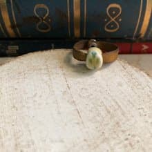 戒指 日本白瓷 自然釉色 無限看不膩色調 真皮革 設計等級