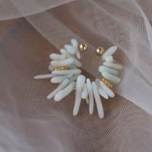White coral | 白珊瑚のイヤーカフ | ３月誕生石