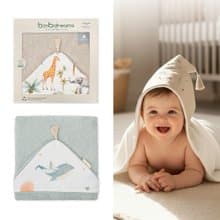 【Bimbidreams】竹纖維流蘇連帽浴巾禮盒 100x100cm /新生兒禮盒