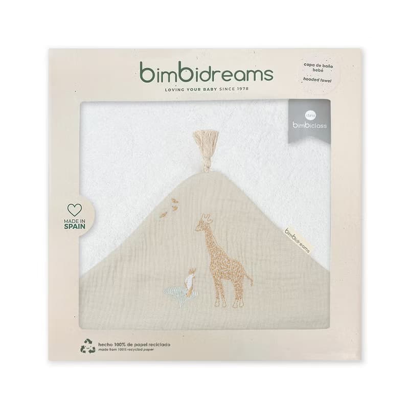 【Bimbidreams】竹纖維流蘇連帽浴巾禮盒 100x100cm /新生兒禮盒