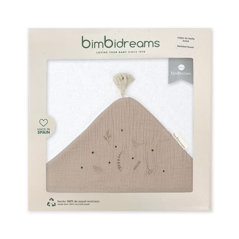 【Bimbidreams】竹纖維流蘇連帽浴巾禮盒 100x100cm /新生兒禮盒