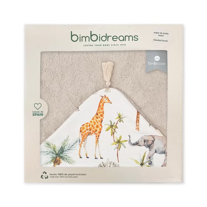 【Bimbidreams】竹纖維流蘇連帽浴巾禮盒 100x100cm /新生兒禮盒